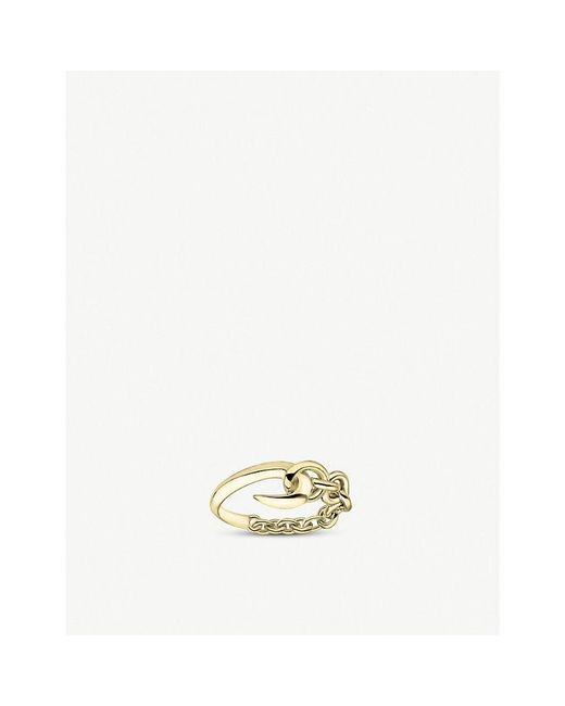 Shaun Leane Metallic Hook And Chain Ring