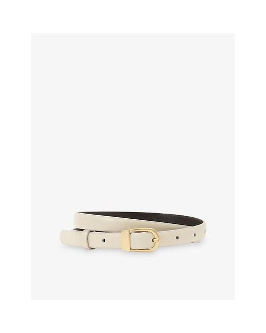 Reiss White Mila Mini Leather Belt