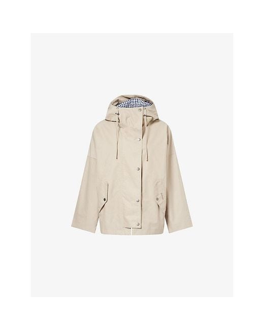 Barbour Natural Kingswood Hooded Cotton-Blend Jacket