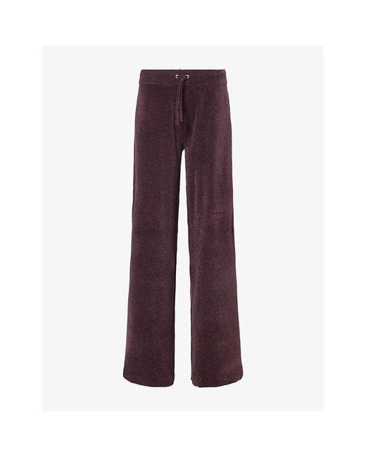 Juicy Couture Purple Jama Chenille Knit Jogging Bottoms