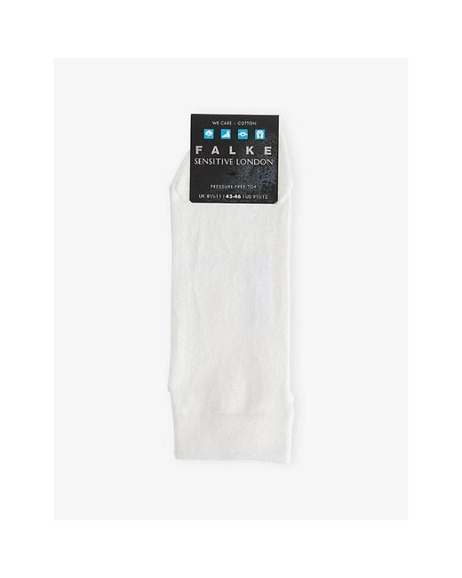 Falke White Sensitive London Stretch-Cotton Blend Socks for men