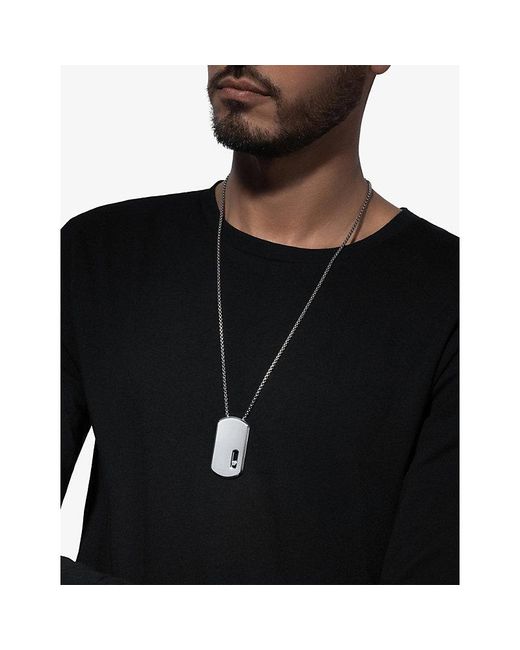 Messika Metallic Move Large Titanium And 0.14Ct Diamond Pendant Necklace