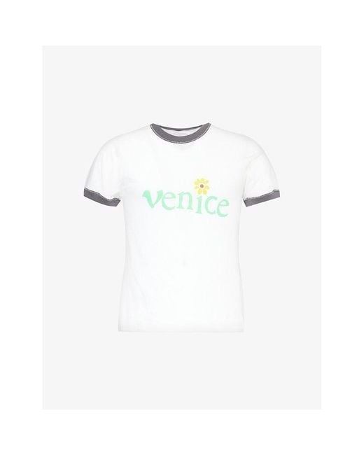 ERL White Venice Cotton-jersey T-shirt X for men