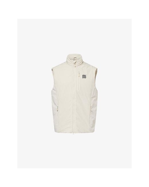 Manors White Branded Padded Shell Gilet for men