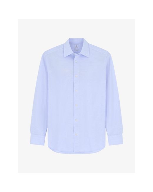 Boggi Blue Regular-Fit Jersey Shirt for men