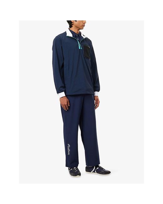 Malbon Blue Magnolia Coolcore Woven Trousers for men