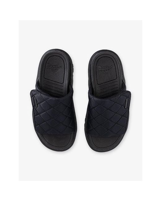 Dr. Martens Blue Zebzag Canvas Slides