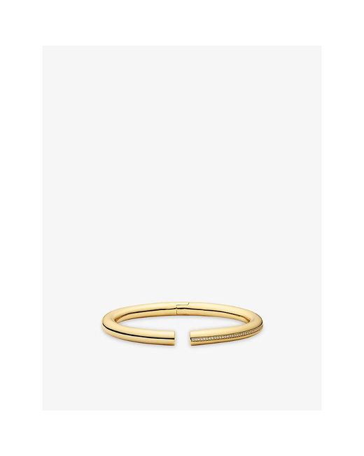Sif Jakobs Metallic Palermo 18Ct- Plated Sterling- And Cubic Zirconia Bangle