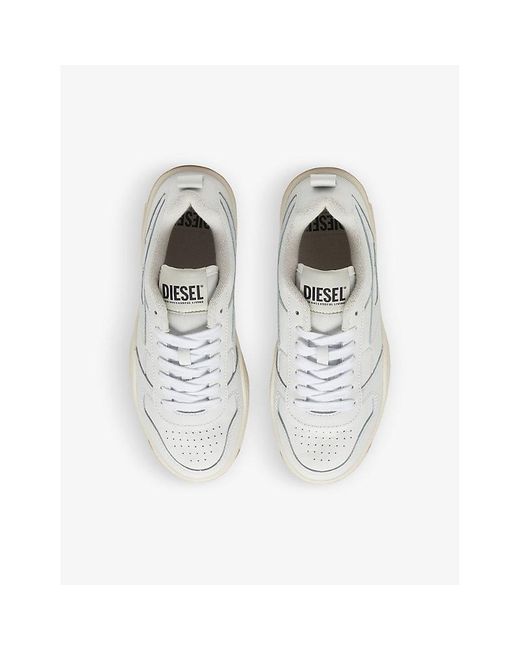 DIESEL White S-ukiyo V2 Leather Low-top Trainers