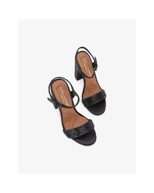 Kurt Geiger White Kensington Langley Embellished High Heels