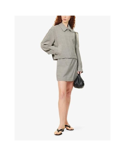 Rag & Bone Gray Krista Checked Wool Jacket