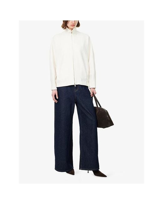 Max Mara White Soft Scuba Jersey Jacket