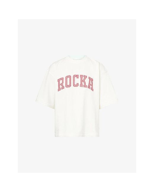 Ru & Rocka Pink Oversized Gingham Cotton T-Shirt