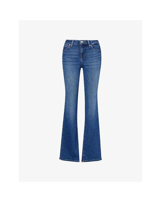 GOOD AMERICAN Blue Good Low-Rise Bootcut Stretch-Denim Blend Jeans