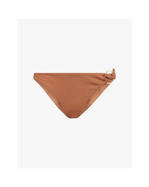Cheap Monday White Bari Ring-Hardware Bikini Bottoms