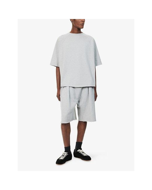 Seventh Gray Boxy-Fit Dropped-Shoulder Cotton T-Shirt for men