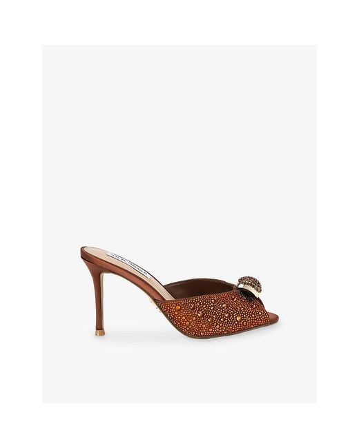 Steve Madden Brown Regalia Satin Mules