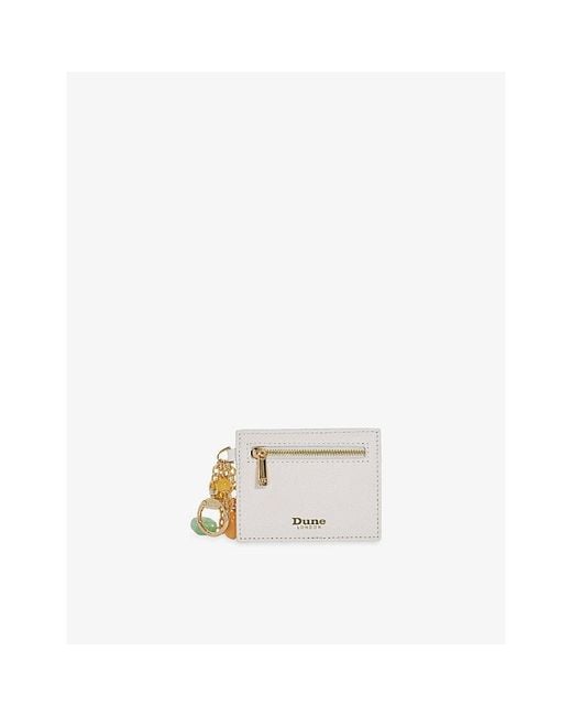 Dune White Klub Leather Coin Purse