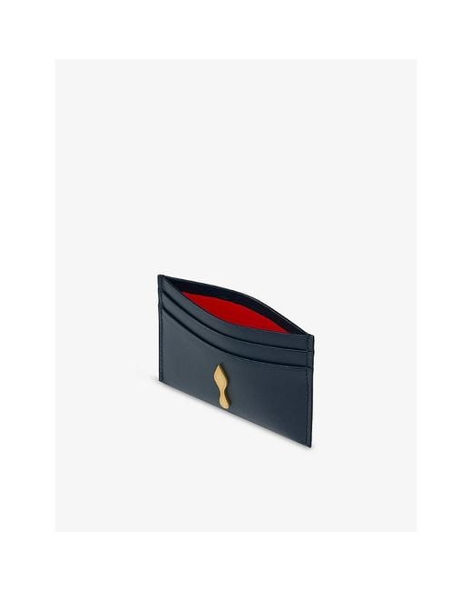 Christian Louboutin Blue Bettina Leather Card Holder