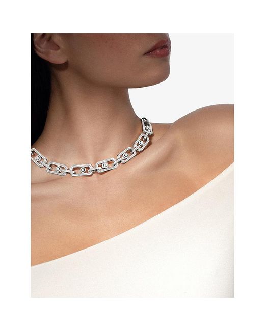 Messika Metallic So Move Xl Pave 18Ct- And 8.18Ct Diamond&Nbsp;Necklace
