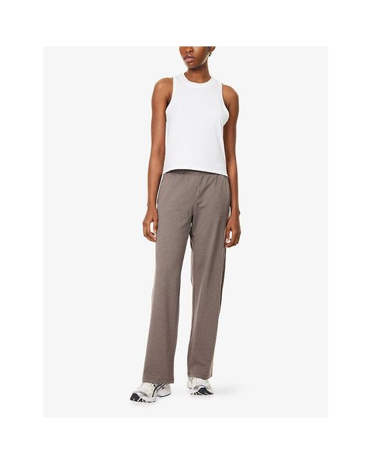 vuori Brown Halo Modern Straight-Leg Stretch-Woven Jogging Bottoms