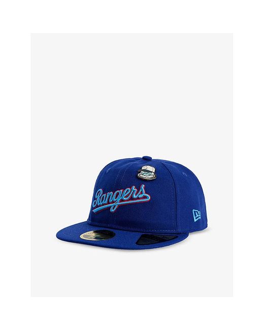 KTZ Blue 59fifty Brand-embroidered Woven Cap for men