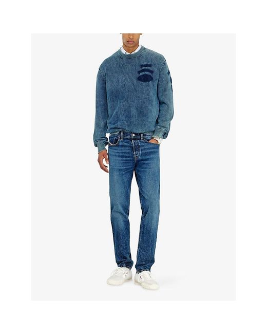 DIESEL Blue 2023 D-Finitive Regular-Fit Denim Jeans for men