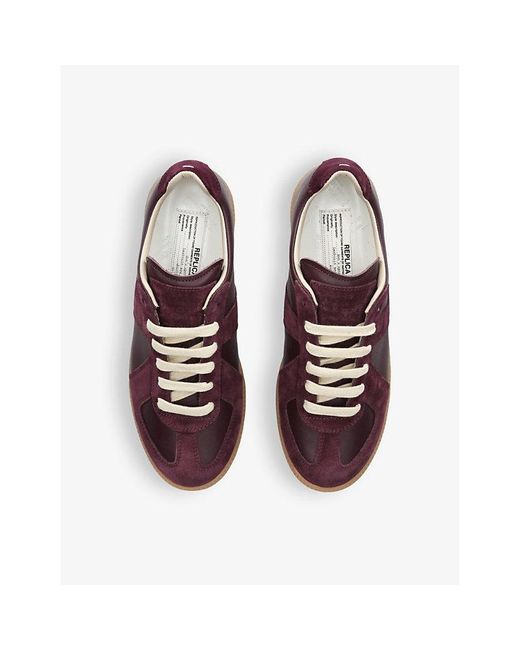 Maison Margiela Brown Replica Leather Low-top Trainers