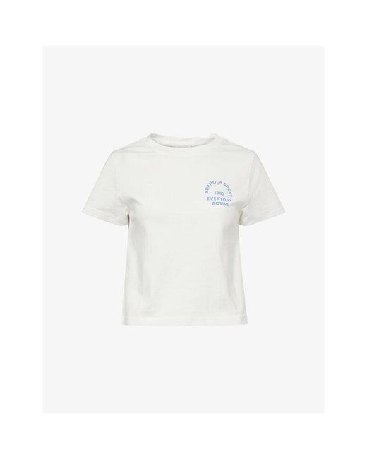 ADANOLA White Everyday Active Classic Cotton-Jersey T-Shirt