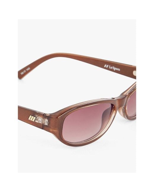 Le Specs Pink Dont Cha Oval-Frame Polycarbonate Sunglasses