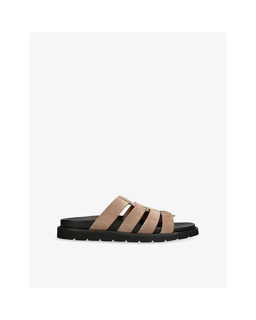 Steve Madden Brown Ankara Suede Sandals for men