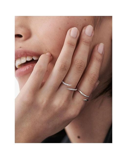 Missoma White Claw 9Ct And 0.31Ct Diamond Open Ring
