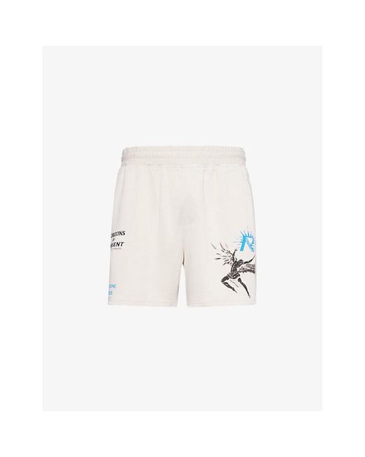 Represent White Icarus Graphic-print Woven Shorts Xx for men
