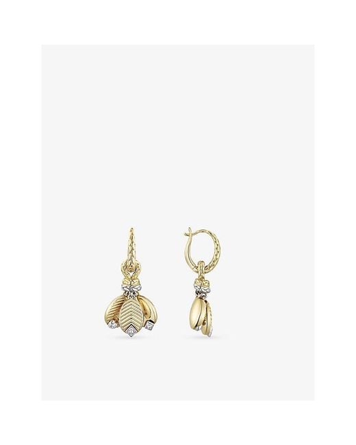 Cartier White Grain De Café 18Ct- And 0.24Ct Diamond Earrings