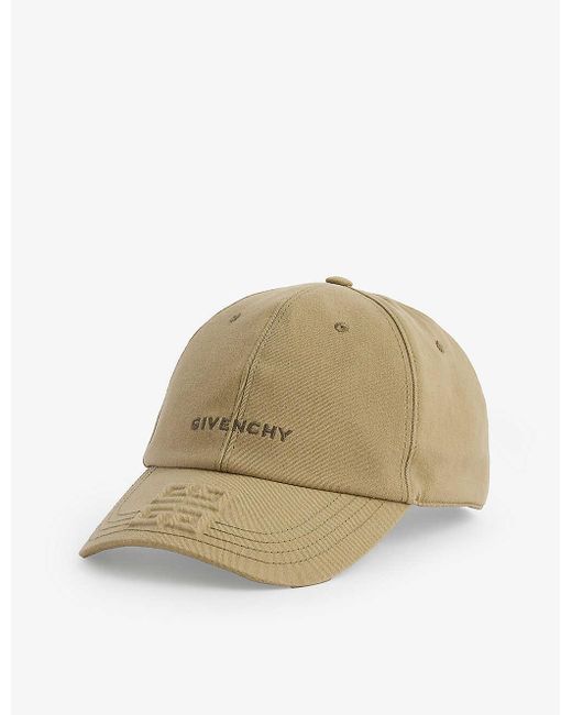Givenchy Natural Logo-embroidered Curved-brim Cotton Twill Cap for men