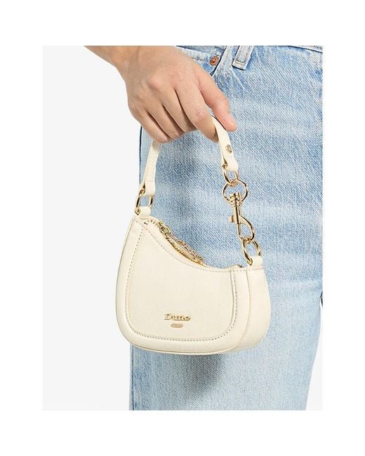 Dune White Selection Leather Micro Bag