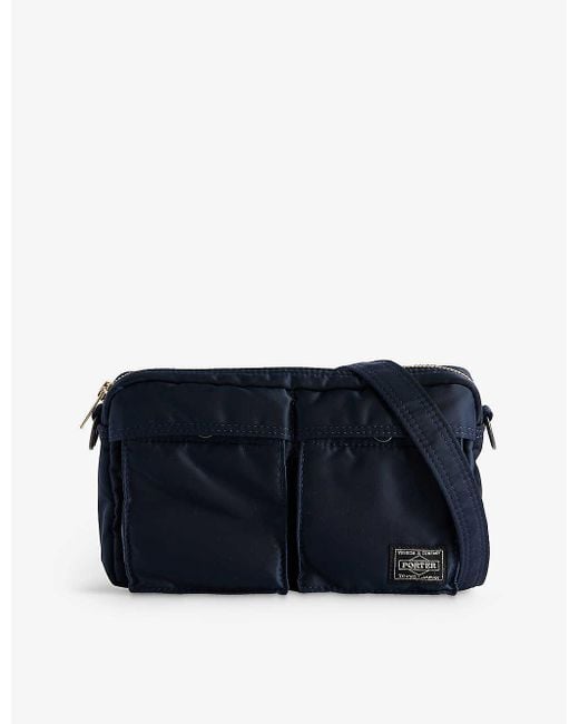 Porter-Yoshida and Co Blue Tanker Shell Shoulder Bag for men