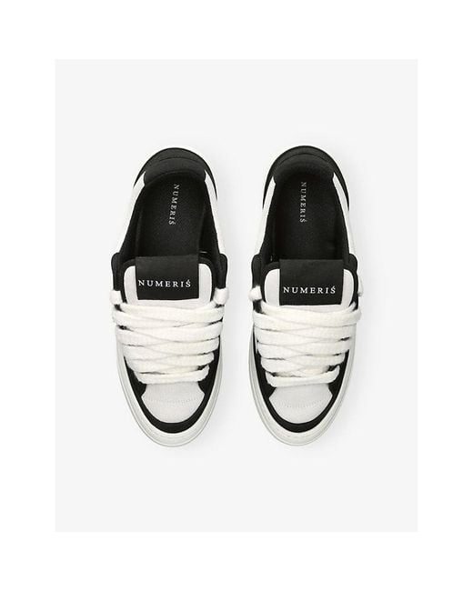 NUMERIS White Athena Skate Suede Trainers for men