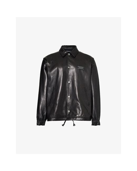Undercover Black Relaxed-fit Leather Jacket for men