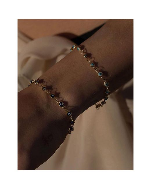 La Maison Du Couturier White Ece London The Nazar I 22Ct Vermeil Chain Bracelet