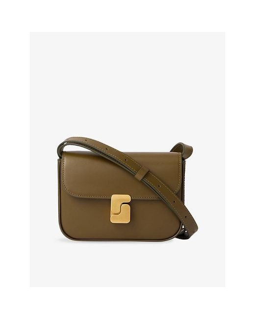 Soeur Green Bell Very Mini Leather Shoulder Bag