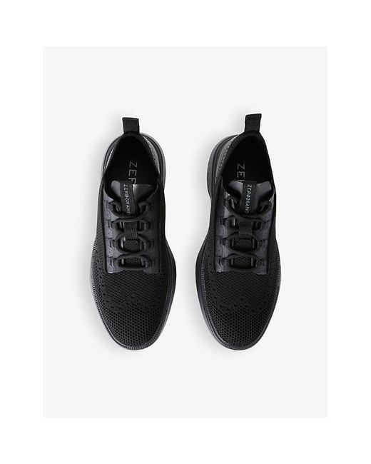 Cole Haan Black Zerøgrand Work From Anywhere Stitchlite Knitted Oxford Shoes for men