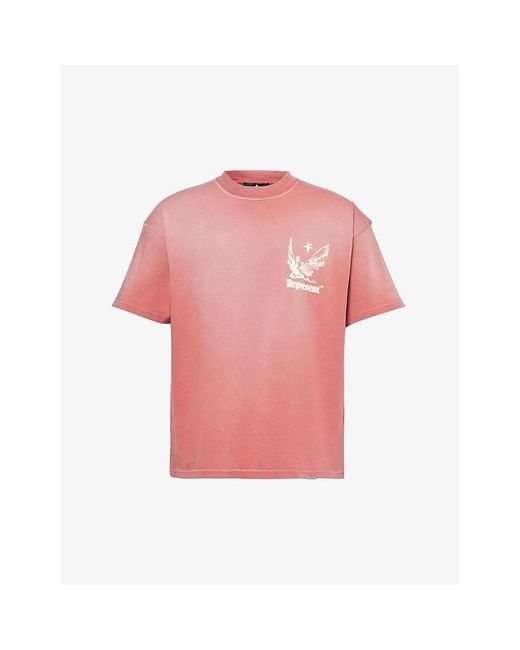 Represent Pink Sos Graphic-print Cotton-jersey T-shirt for men