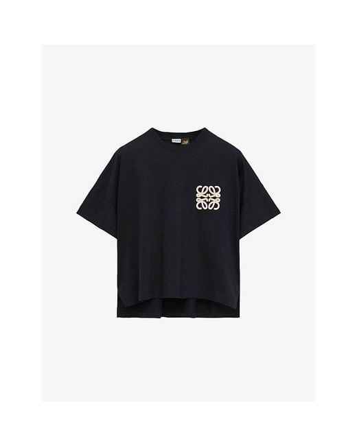 Loewe Black X Paula's Ibiza Anagram-Appliqué Boxy-Fit Cotton-Jersey T-Shirt