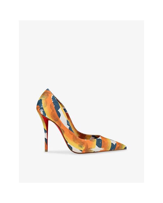 Christian Louboutin Multicolor Miss Z 100 Leather Heeled Courts