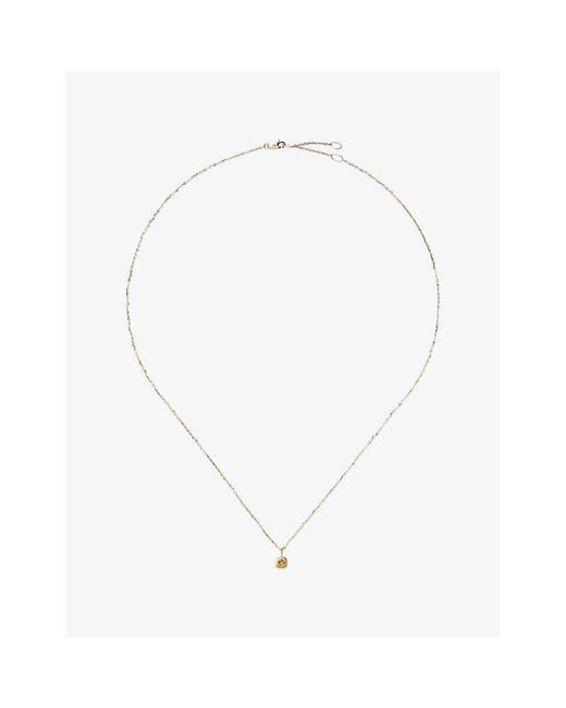 Missoma White Fine November Birthstone 18Ct And Citrine Pendant Necklace