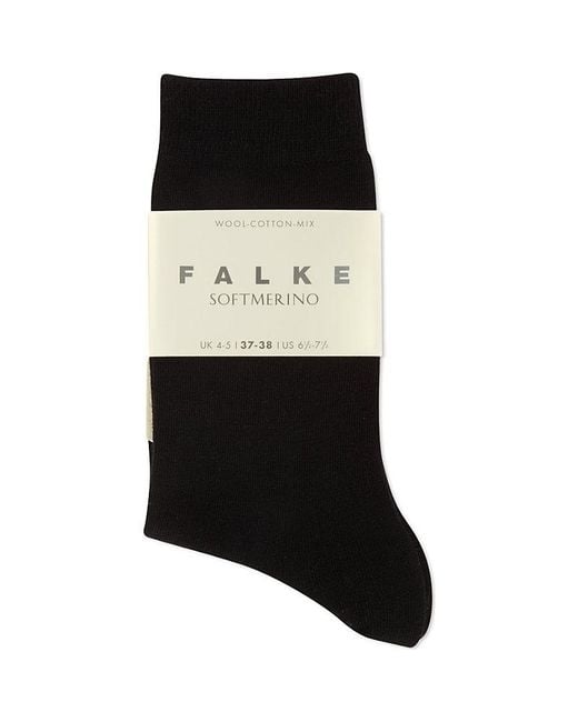 Falke Black Soft Merino Socks