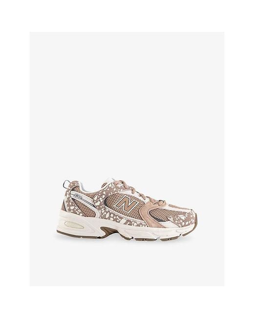 New Balance White Mr530 Leather And Mesh Trainers