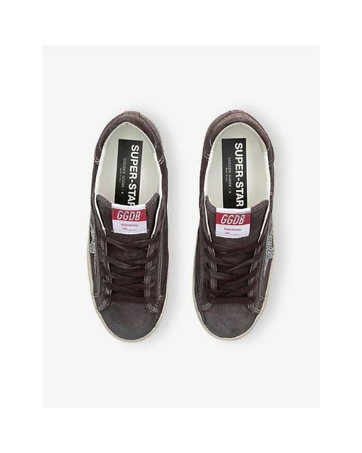 Golden Goose Deluxe Brand Metallic Superstar 60574 Suede Trainers