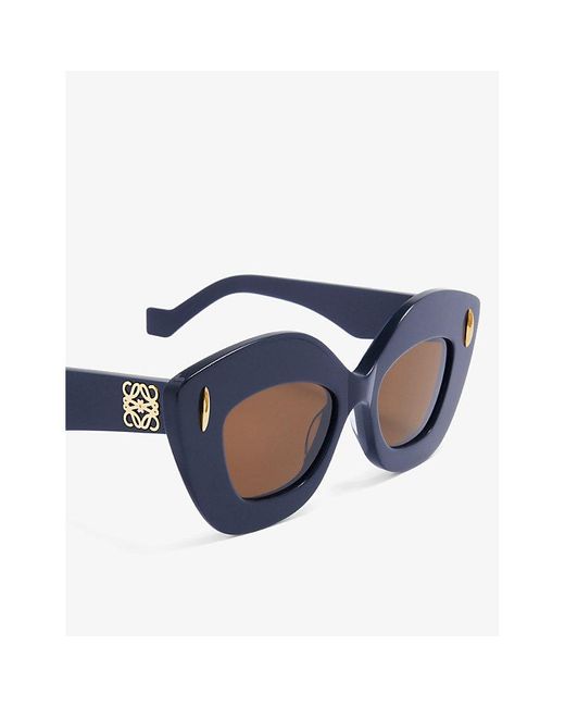 Loewe Blue G736sunx02 Retro-screen Acetate Sunglasses